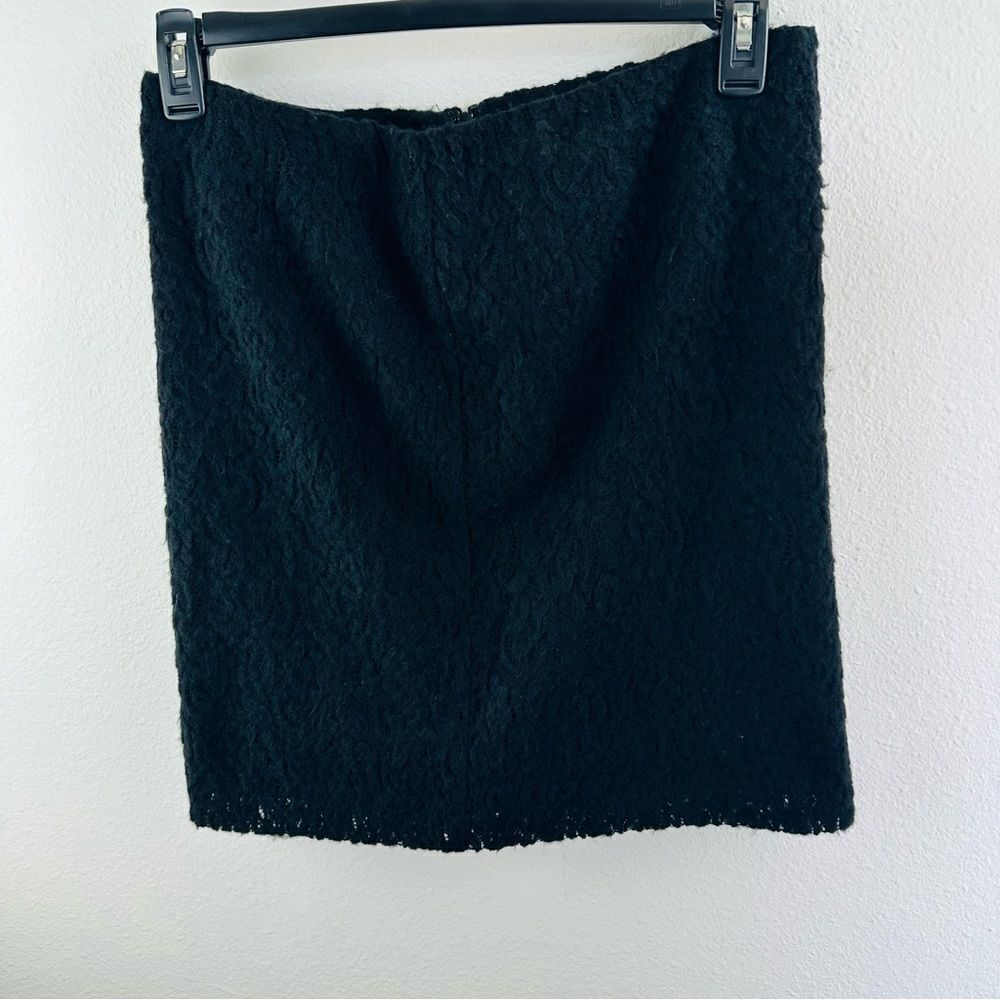 J Jill Black Lace Soft Black Pencil Skirt Lined Size 10‎ NWT